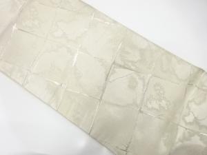 変わり格子模様織り出し　袋帯